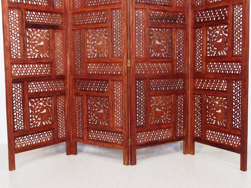 Orientalische Massives Paravent Raumteiler Trennwand mit Messing intarsien E Möbel Orientbazar   