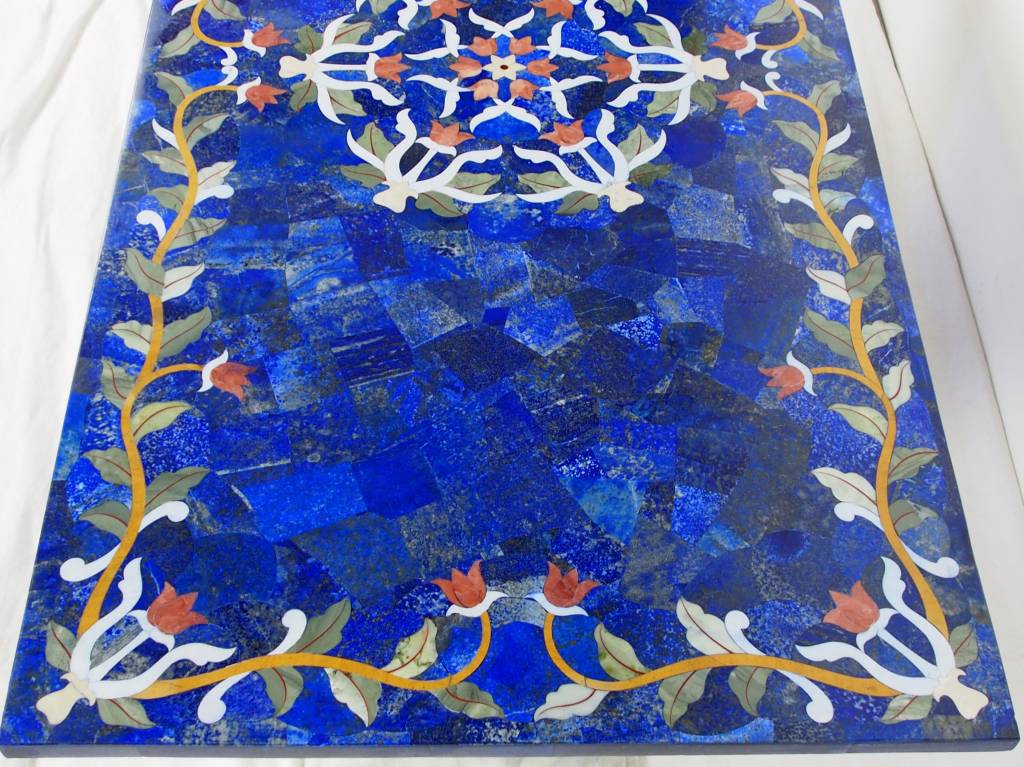 Pietra Dura Wohnzimmertisch aus Lapis Lazuli Tische Orientbazar   