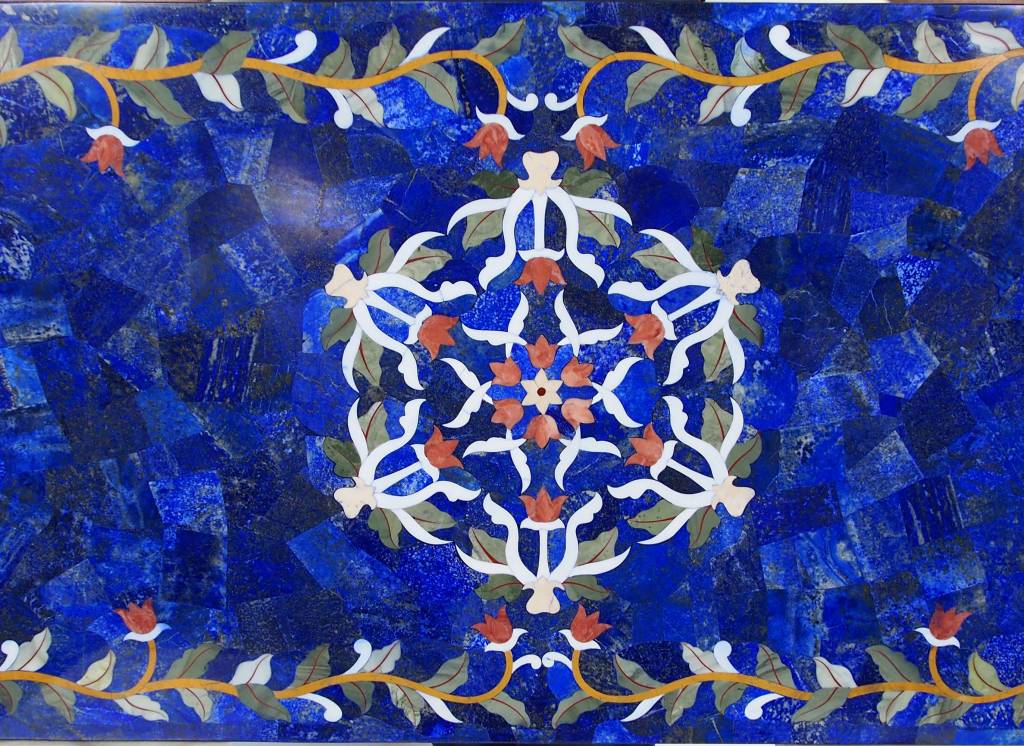 Pietra Dura Wohnzimmertisch aus Lapis Lazuli Tische Orientbazar   