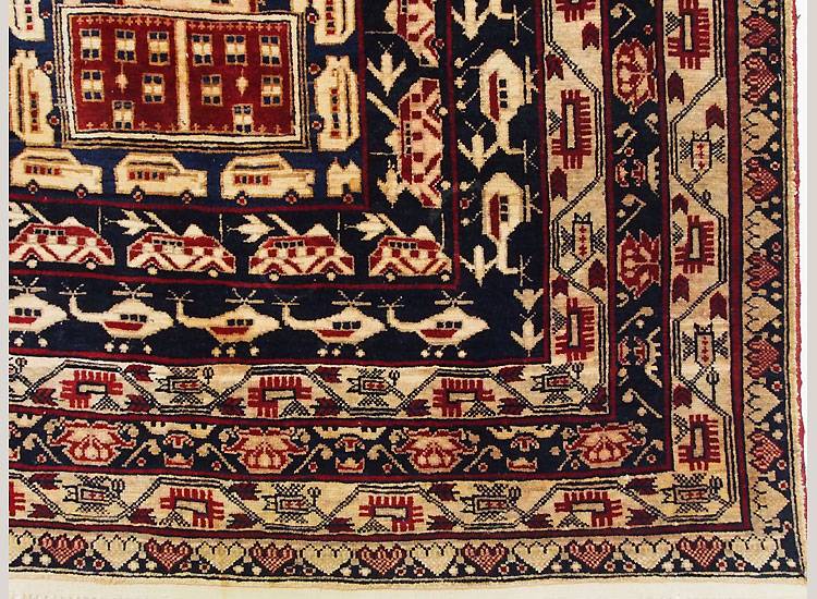 Alikhoja Kriegsteppich aus Afghanistan 142 x 95 Teppiche Orientbazar   