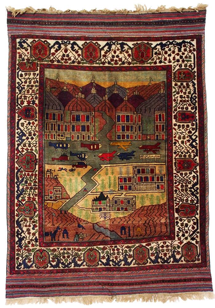 Seltener Jalalabad Kriegsteppich aus Afghanistan 260 x 185 Teppiche Orientbazar   
