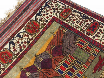 Seltener Jalalabad Kriegsteppich aus Afghanistan 260 x 185 Teppiche Orientbazar   