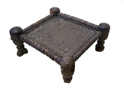 Antiker Hocker aus Nuristan, Afghanistan - D Stühle Orientbazar   