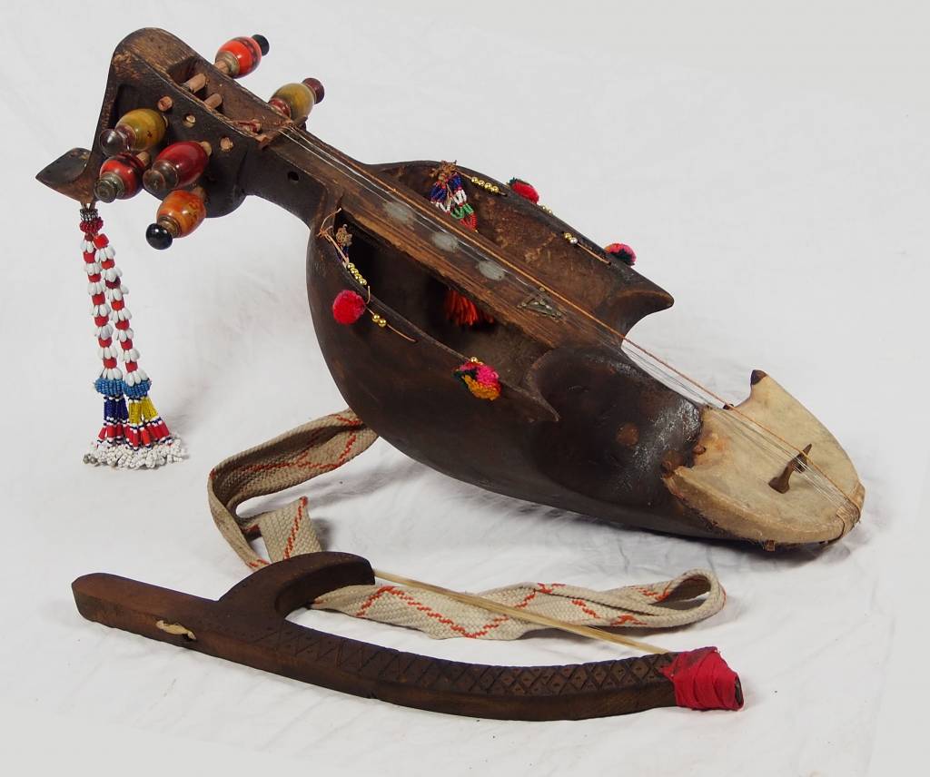 Antike Ghichak Geige aus Afghanistan Musikinstrument Orientbazar   