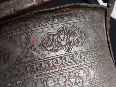 Antiker großer Eimer aus verzinntem Kupfer 18. bis 19. Jahrhundert Antik Orientbazar   