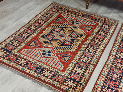140x100 cm ein Paar kaukasische kazak Afghan orientteppich kazakh rug Carpet ziegler Nr:521  Orientsbazar   