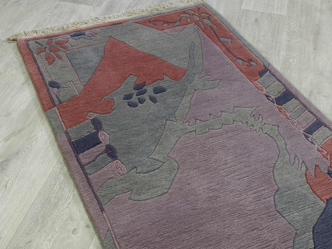 310x86 cm Original Echt Nepal orientteppich Handgeknüpft Gabbeh Teppich Nr-113  Orientsbazar   