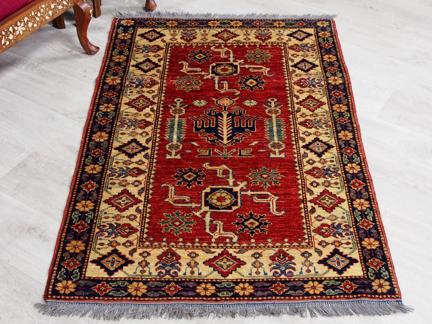 150x100 cm kaukasische kazak Afghan orientteppich kazakh rug Carpet ziegler Nr:x112  Orientsbazar   
