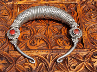 antik nomaden Afghan Silber necklace Spiral-Halsreifen Kette swat kalash Nuristan Afghanistan  Nr-17/11  Orientsbazar   