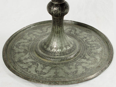 Antik islamische orient Kupfer verzinnt Öllampe Afghanistan  anfang 20  J.h.  Nr:17/125  Orientsbazar   