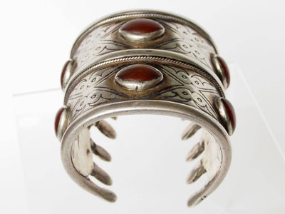 antik Turknemische Silber Karneol  Armreifen Talisman armband turkmenistan Afghanistan Nr-17/498 armreifen Orientsbazar   