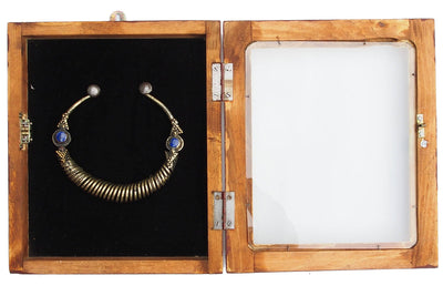 Wandvitrine Hängevitrine Afghanistan mit antike nomaden Schmuck Halskette Orient Geschenk 17/4 halsketten Orientsbazar   