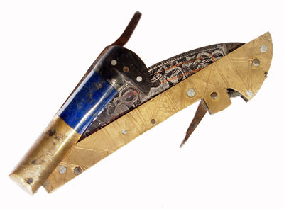 28 cm Messer Dolch choora dagger lohar Khybe messer Klappsense klappmesser Sense mit Lapis Lazuli Griff  aus Afghanistan Pakistan  Nr:17/B  Orientsbazar   