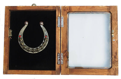Wandvitrine Hängevitrine Afghanistan mit antike nomaden Schmuck Halskette Orient Geschenk 17/5 halsketten Orientsbazar   