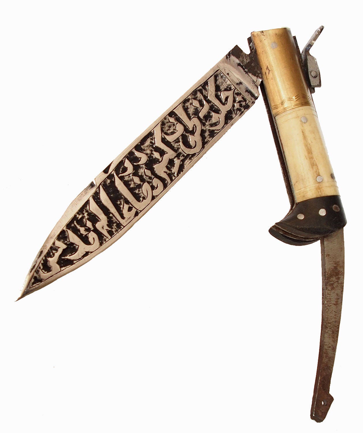 Messer Dolch Klappmesser Khyber-messer Lohar Lapis Knochen -Griff aus Afghanistan pakistan Nr:17/C  Orientsbazar   