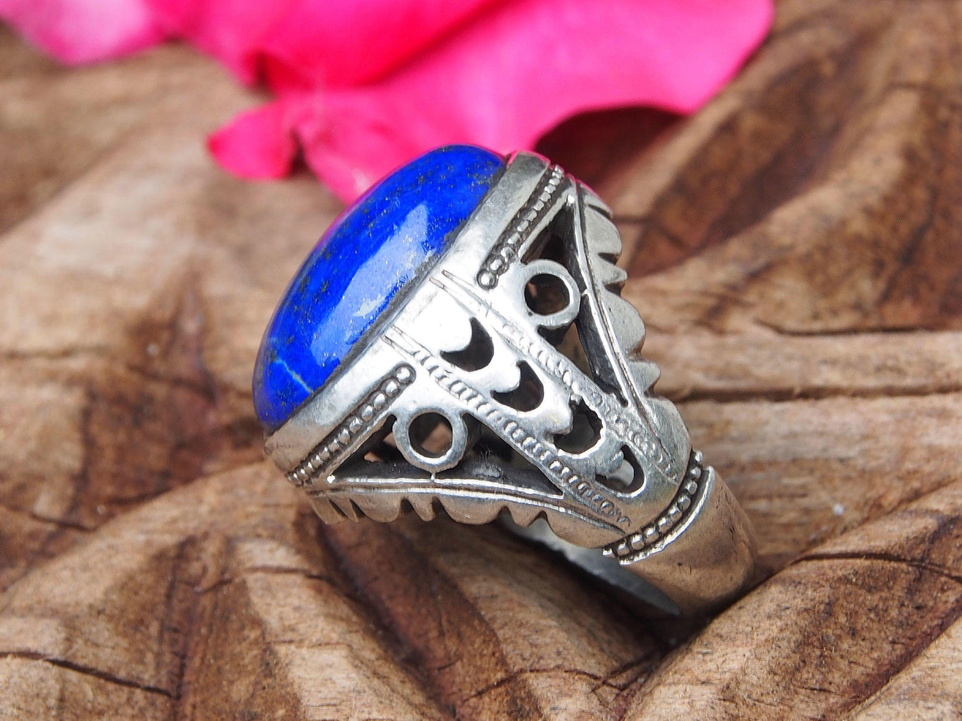 antik orient Massive silber Ring Lapis Lazuli Afghan statement ring aus Afghanistan Nr-WL-479 Ring Orientsbazar   
