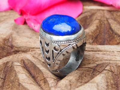 antik orient Massive silber Ring Lapis Lazuli Afghan statement ring aus Afghanistan Nr-WL-479 Ring Orientsbazar   