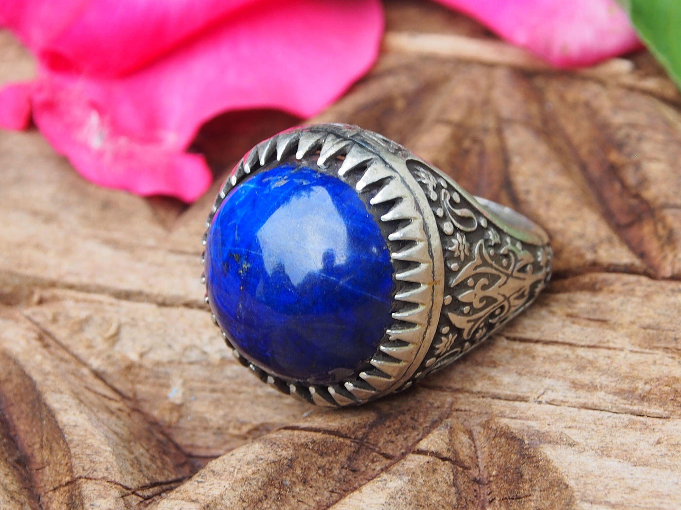 antik orient Massive silber Ring Lapis Lazuli Afghan statement ring aus Afghanistan Nr-WL-477 Ring Orientsbazar   