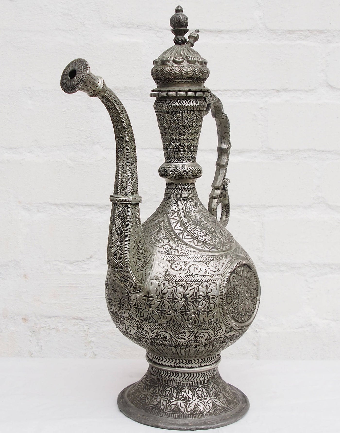 antik Massiv islamische Kupfer zweiteilige Waschgarnitur Kanne und Becken aus Afghanistan Nr:18/A  Orientsbazar   