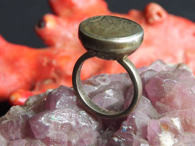 antik orient Massive silber Ring  mit antike islamische arabische silber Münze Afghan statement ring aus Afghanistan  Nr-394 Ring Orientsbazar   