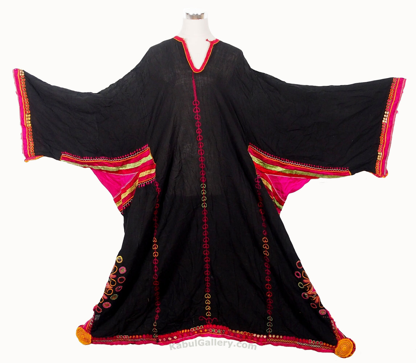 antik originell Frauen Seide handbestickte sommer pulkari Hochzeit Kleid aus Pakistan sindh XXL maß Nr-18/3  Orientsbazar   