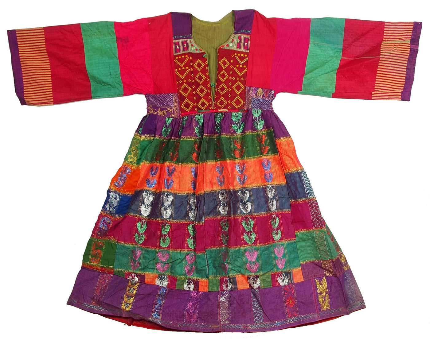 antik Orient Nomaden kuchi frauen Hochzeit Tracht afghan seiden kleid afghanistan hand bestickte kostüm Nr-18-1  Orientsbazar   