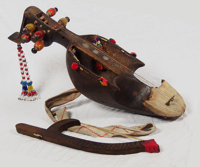 Antik Volksmusik Instrument Sarinda Ghichak Kurzhalsgeige Belutschistan Afghanistan Pakistan 18/A  Orientsbazar   
