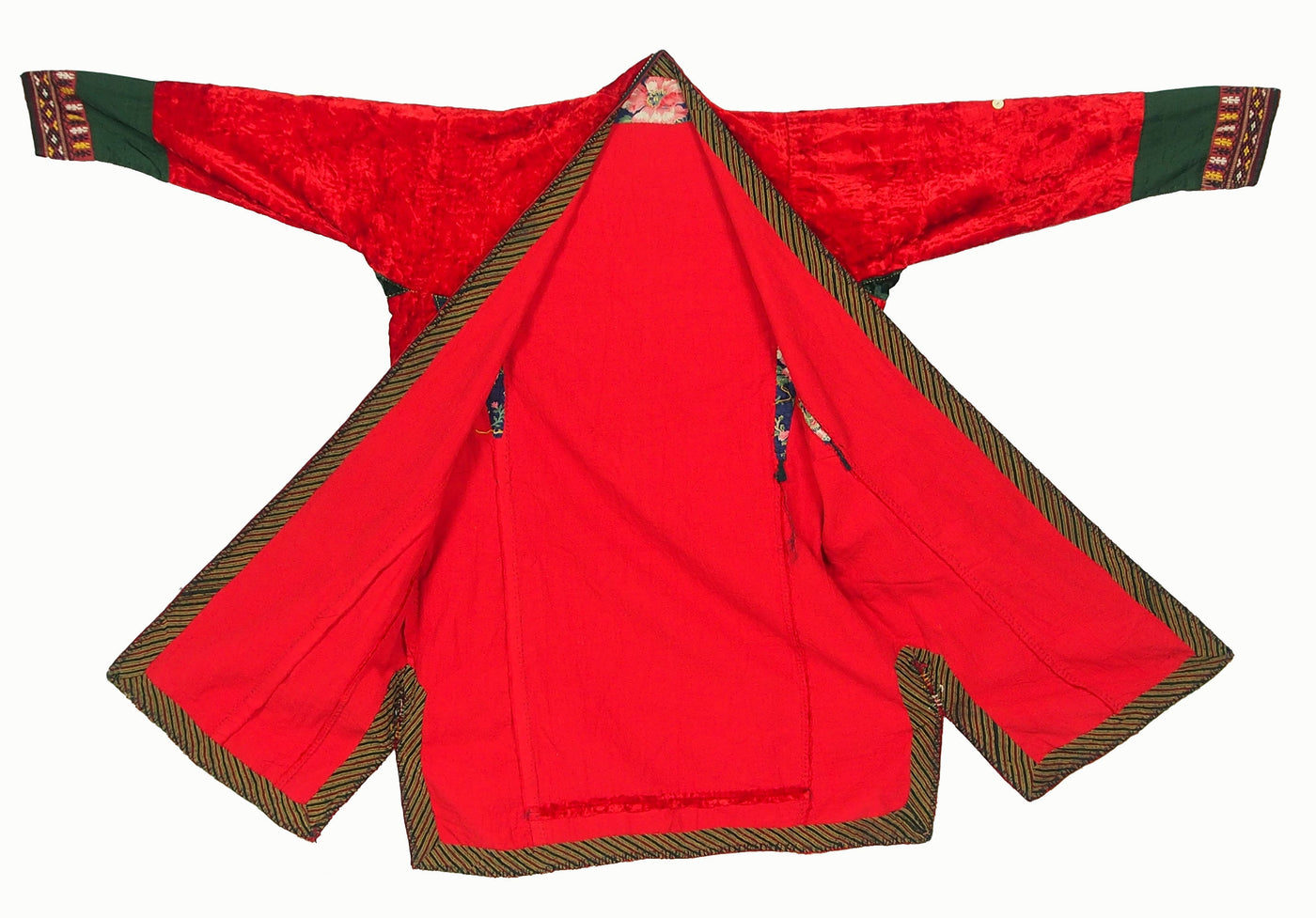 antik Orient Turkmenische Nomaden frauen Samt Chirpy Mantel khalat afghan uzbek kleid afghanistan kostüm Chapan Turkmen Tekke Chyrpy Nr-18-2  Orientsbazar   