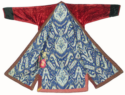 antik Orient Turkmenisch Nomaden frauen  Samt Chirpy Mantel khalat afghan uzbek kleid afghanistan kostüm Chapan Turkmen Tekke Chyrpy Nr-18-7  Orientsbazar   