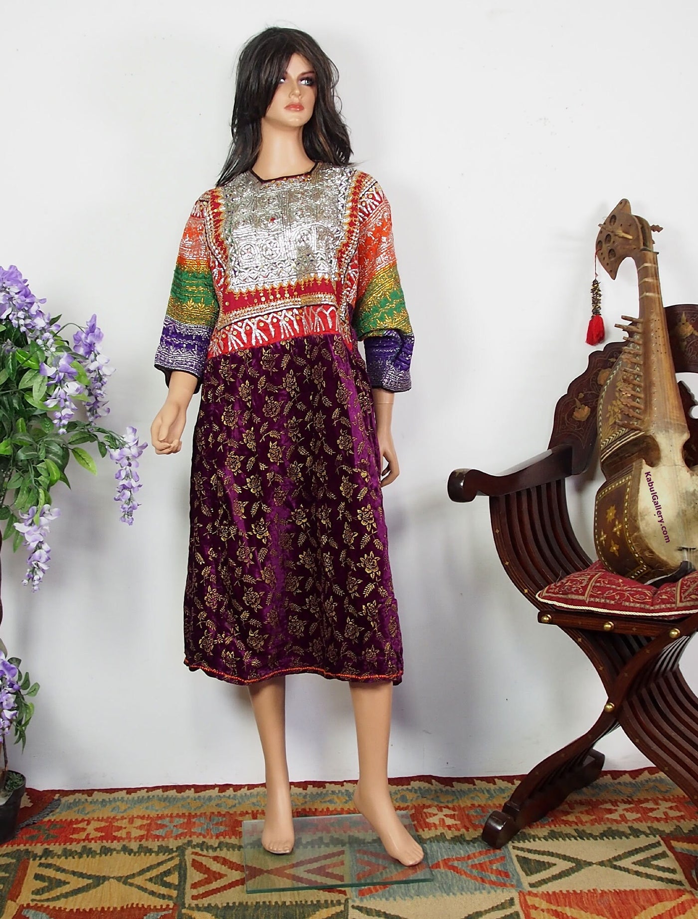 antik originell hand bestickte banjara Frauen Hochzeit Kleid aus Pakistan sindh XXL maß Nr-18/B  Orientsbazar   