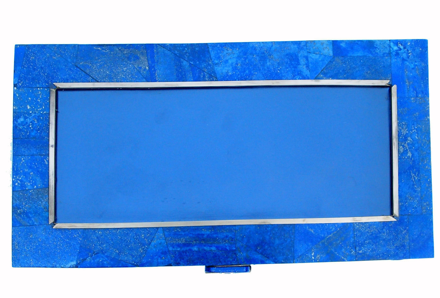 Extravagant Royal blau echt Lapis lazuli büchse Schmuck Dose schatulle Gefäß  mit Glas und messing verziert aus Afghanistan Nr-18/B  Orientsbazar   