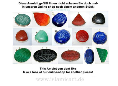 islamische Lapis Lazuli Amulett Talisman Anhänger aus Afghanistan (فاطمه) Fatima Nr-128  Orientsbazar   