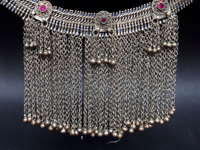 Antike Vintage Afghanische Boho Hochzeit Halskette nomaden Halskette Choker Nomadenschmuck Dorfschmuck Bauernschmuck 18/11-B  Orientsbazar   