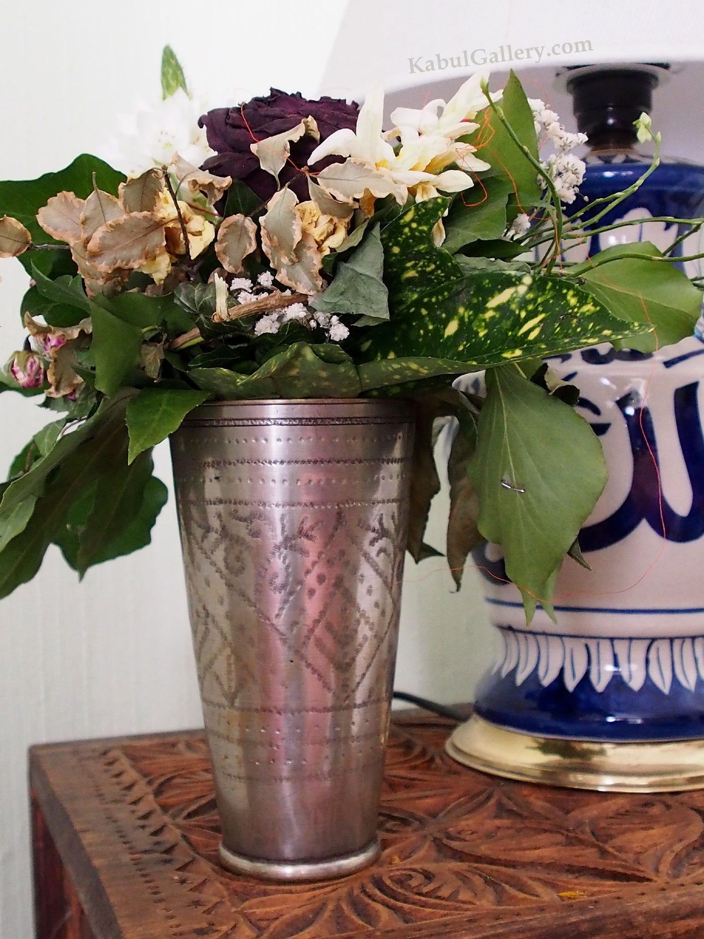 islamische handgraviert Orient massiv messing Blumenvase Becher Karawanen becher pilgerbecher Lassi becher Afghanistan Pakistan Indien 19/A  Orientsbazar   