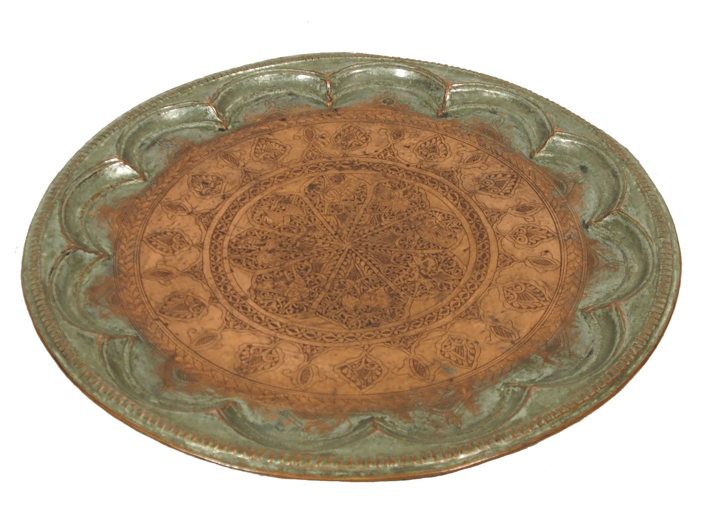 62 Ø antik osmanische islamische ägyptisch marokkanisch orient Kupfer tablett Teetisch Teller beisteltisch tisch aus Afghanistan No:16/26  Orientsbazar   