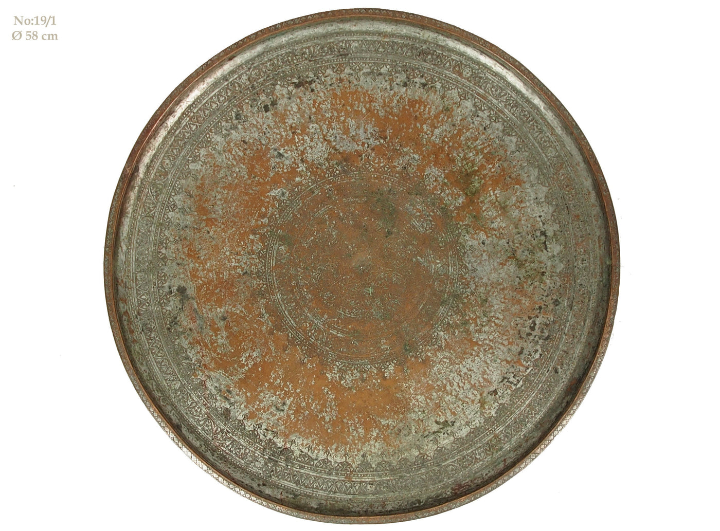 58 Ø antik osmanische ägyptisch marokkanisch orient Kupfer tablett Teetisch Teller beisteltisch tisch aus Afghanistan No:19/1  Orientsbazar   