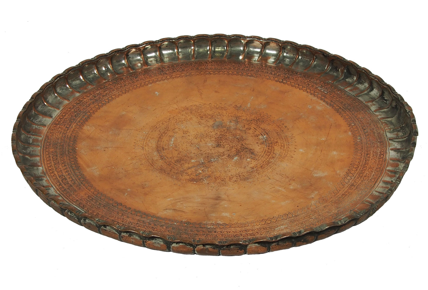 66 Ø antik osmanische islamische ägyptisch marokkanisch orient Kupfer tablett Teetisch Teller beisteltisch tisch aus Afghanistan No:19/8  Orientsbazar   