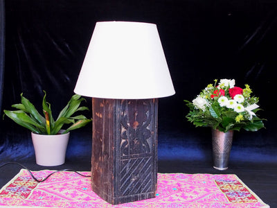 islamische antike  orient massiv Holz Lampenfuß Lampensockel  aus Nuristan Afghanistan Swat-tall pakistan 19/8  Orientsbazar   