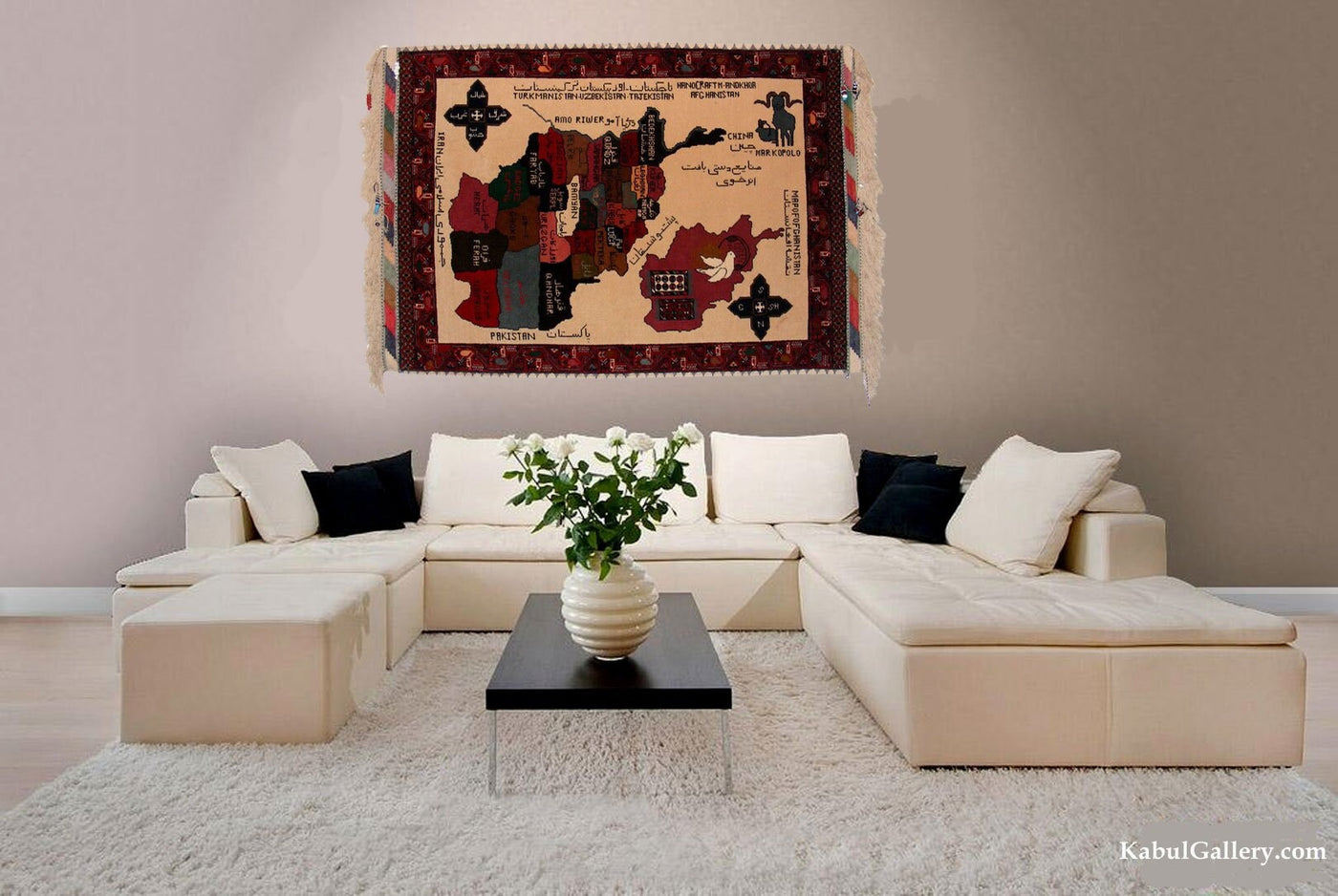 120x85 cm afghan Orientteppich Landkarte super-feine Qualität Seiden Afghan orientteppich Silk Carpet Nr:hakim Teppiche Orientsbazar   