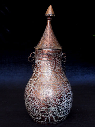 antik Massiv islamische osmanische Kupfer  Wasserflasche gefäß aus  19. Jh.  Orientsbazar   