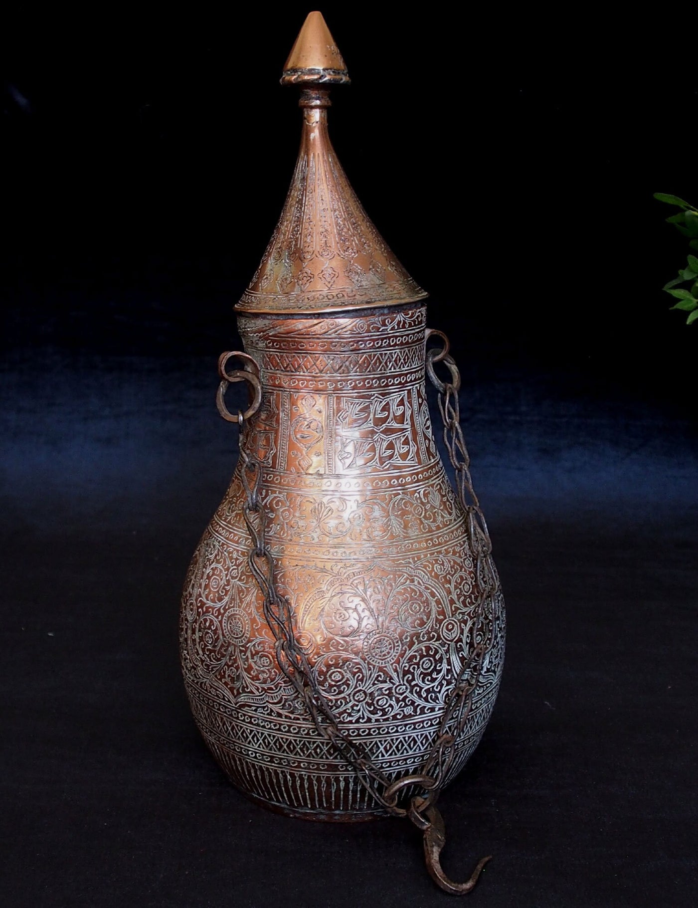 antik Massiv islamische osmanische Kupfer  Wasserflasche gefäß aus  19. Jh.  Orientsbazar   