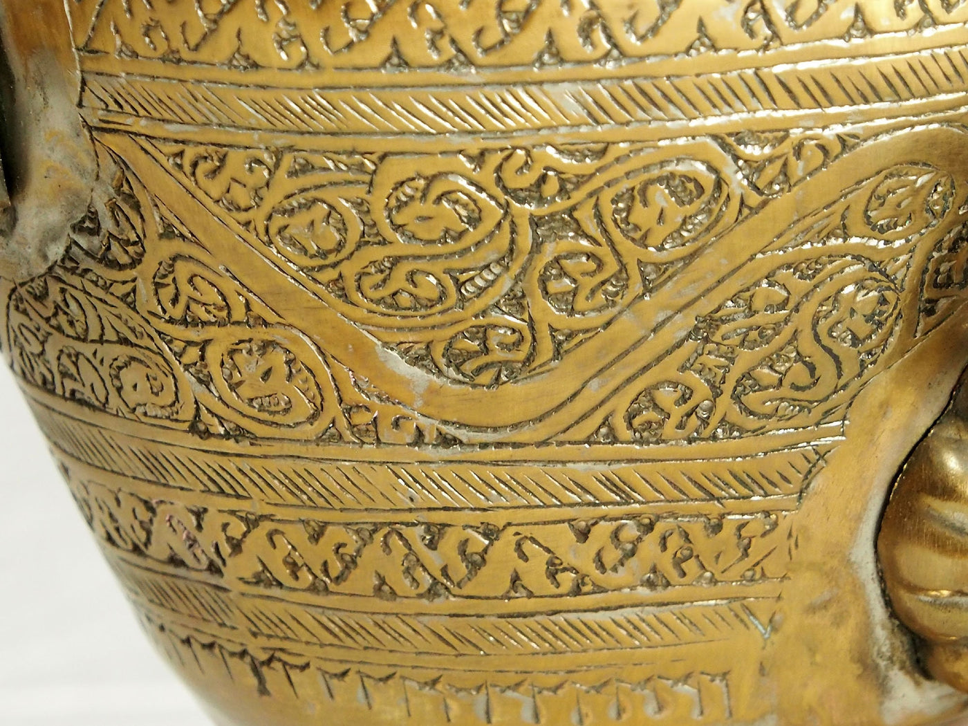 antik ungewöhnlich islamische handgraviert massiv messing  Samowar als Tischlampe  aus Afghanistan ( ohne lampenschirm und Deko artikel 19/B  Orientsbazar   