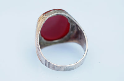 antik orient silber Ring Karneol Afghan statement aqeeq ring aus Afghanistan Nr-19-217 Ring Orientsbazar   