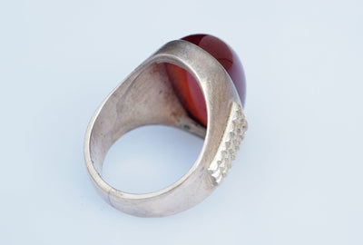 antik orient silber Ring Karneol Afghan statement aqeeq ring aus Afghanistan Nr-19-238 Ring Orientsbazar   
