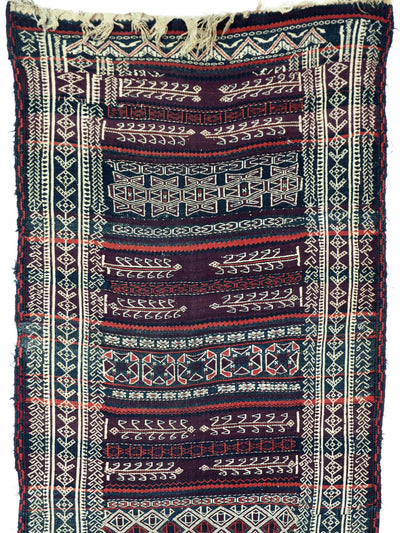 246x92 cm Antik orient handgewebte Teppich Nomaden Balucsumakh kelim afghan Beloch kilim Nr-19/PK-9 Teppiche Orientsbazar   
