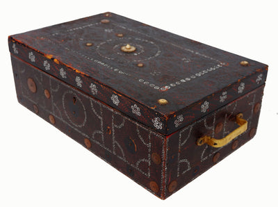 antik orient Holz Kiste schatulle Dose  Lacquerware casket box Punjab Pakistan  Orientsbazar   