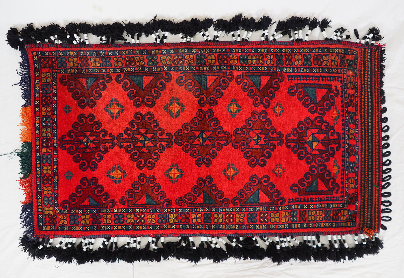 127x71 cm antik orient Afghan belochi Teppich nomaden sitzkissen bodenkissen  Bohemian cushion 1001-nacht Inkl. Füllung  Nr.19/297  Orientsbazar   
