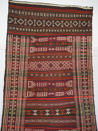 340x100 cm Antik orient handgewebte Teppich Nomaden Balouch sumakh kelim afghan Beloch kilim Nr-19/PK-12  Orientsbazar   