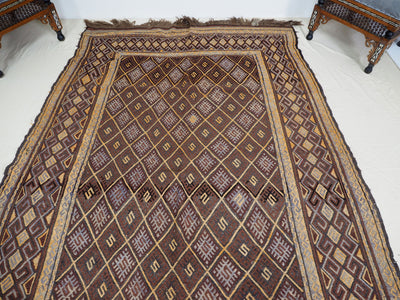 280x170 cm  orient handgewebte Teppich Nomaden belotsch sumakh kelim afghan Beloch kilim Provinzen Taimani Süd-Afghanistan Nr-TM-5  Orientsbazar   