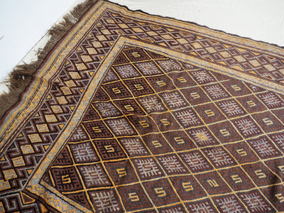 280x170 cm  orient handgewebte Teppich Nomaden belotsch sumakh kelim afghan Beloch kilim Provinzen Taimani Süd-Afghanistan Nr-TM-5  Orientsbazar   